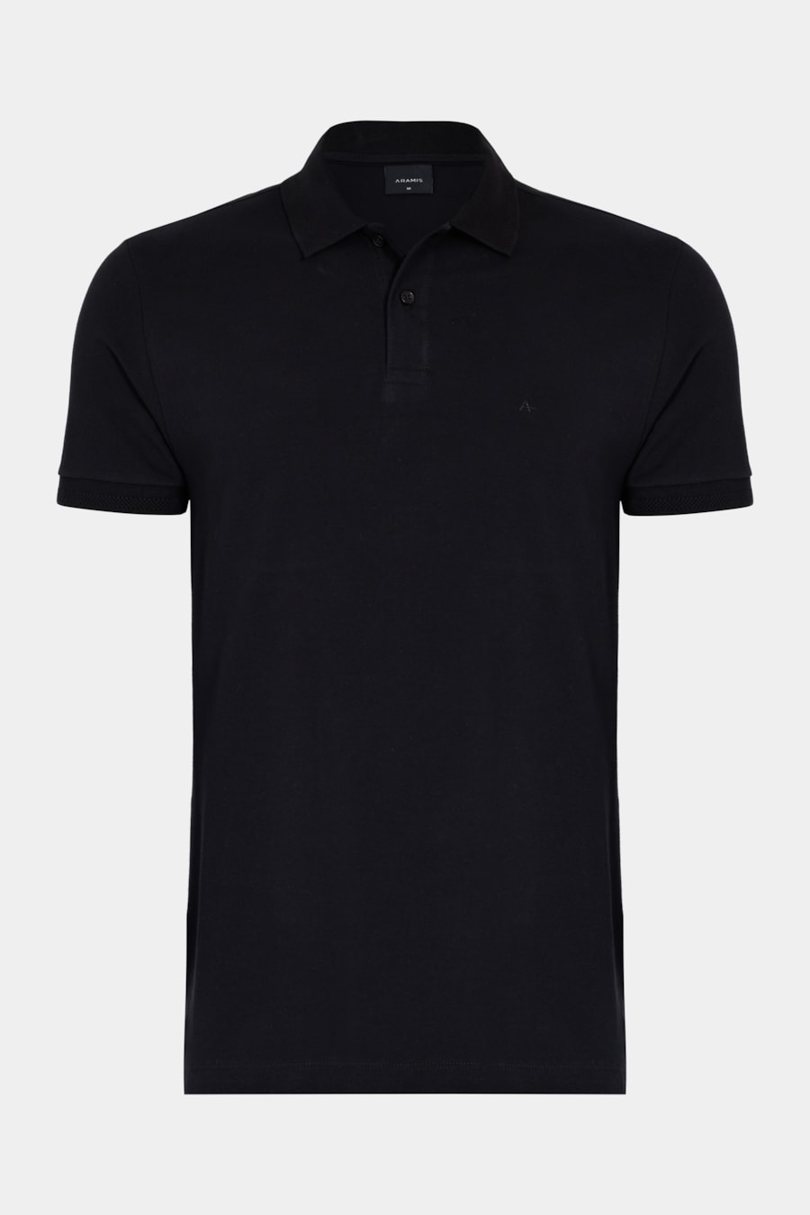 Polo Manga Curta Gola Jacquard Preto — foto 5 de 5