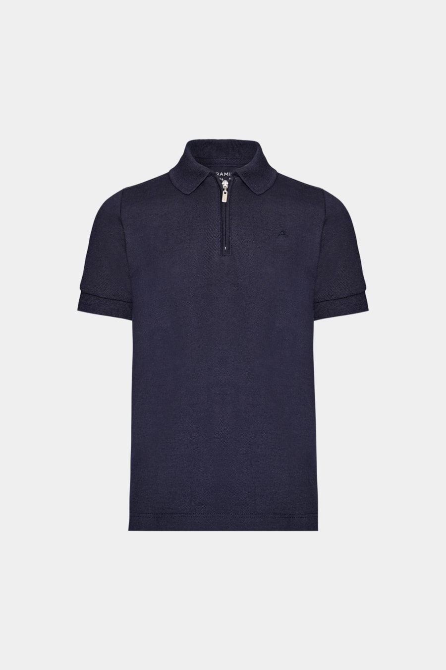 Polo Manga Curta Infantil Basica Com Zíper Navy — foto 3 de 3
