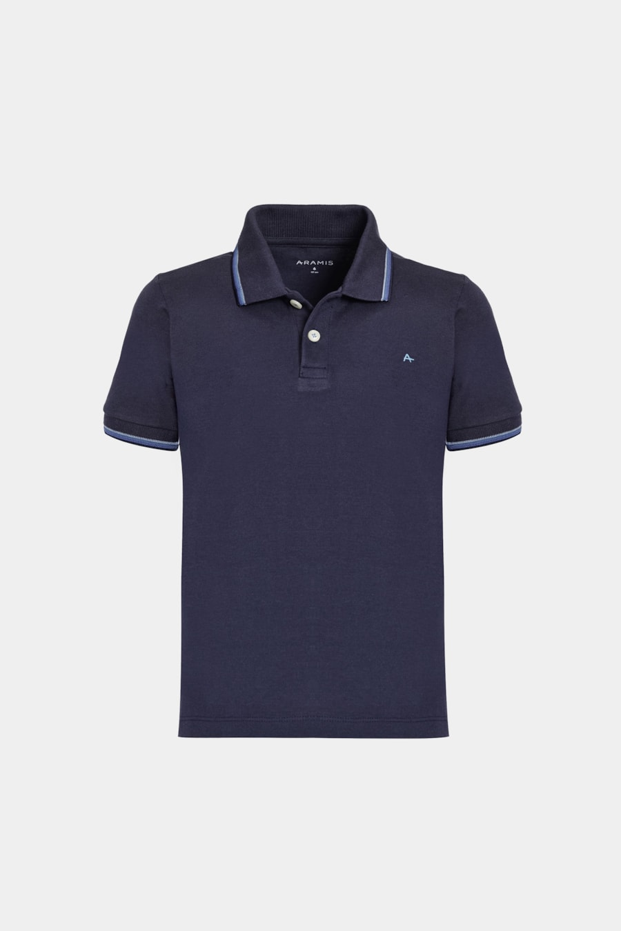 Polo Manga Curta Infantil Frisos Navy C/ Navy — foto 3 de 3