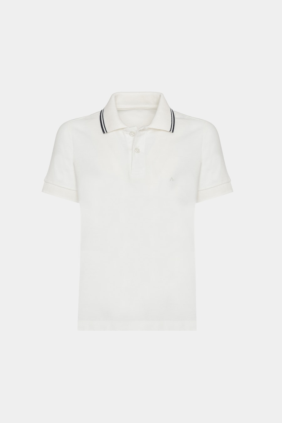 Polo Manga Curta Infantil Frisos Off White — foto 3 de 3