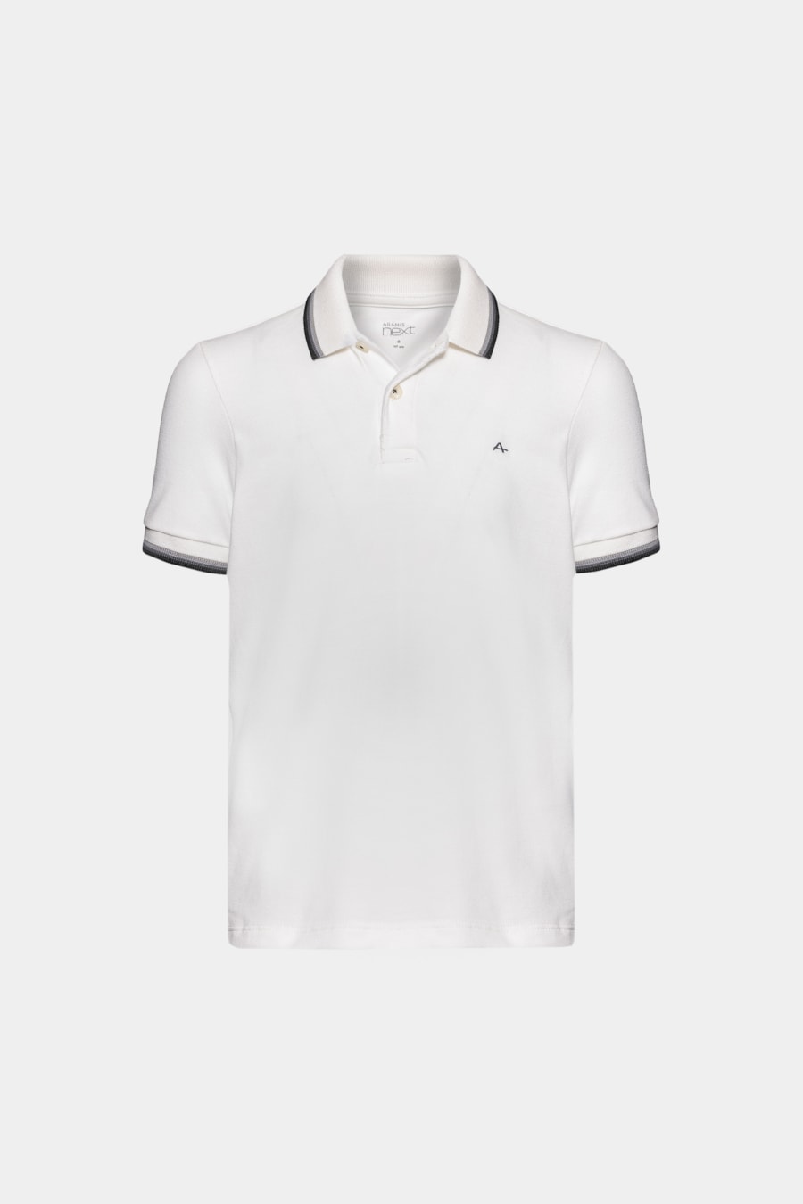 Polo Manga Curta Infantil Frisos Off White — foto 3 de 3
