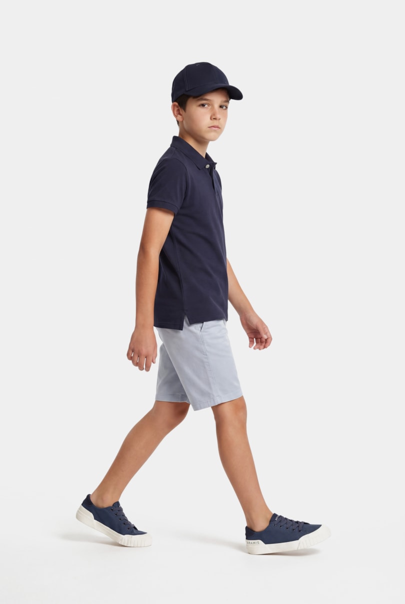Polo Manga Curta Infantil Piquet Navy