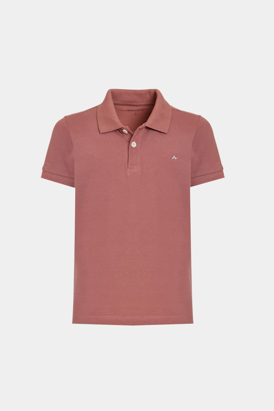 Polo Manga Curta Infantil Piquet Terracota