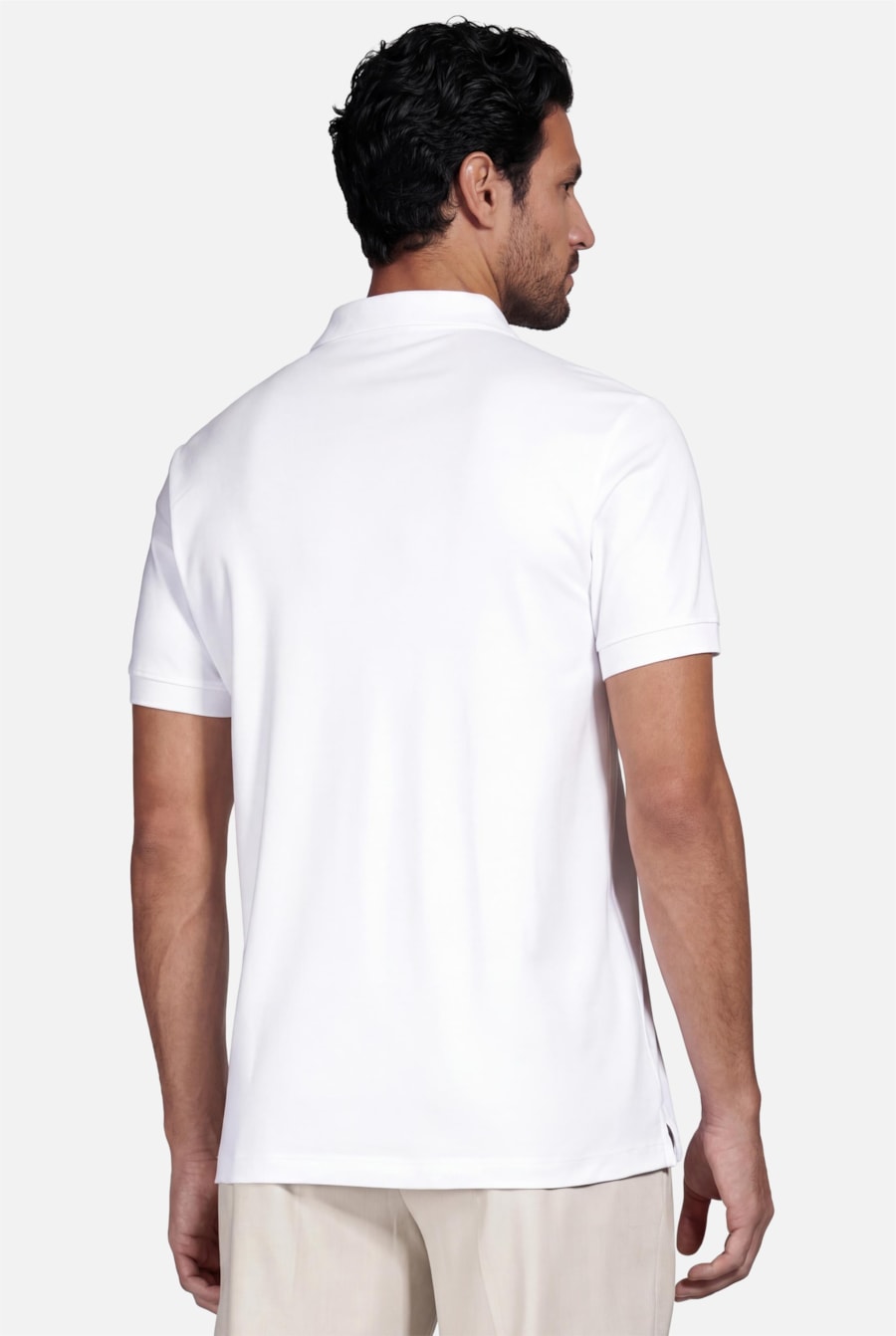 Polo Manga Curta Interlock Pima Branco — foto 4 de 5