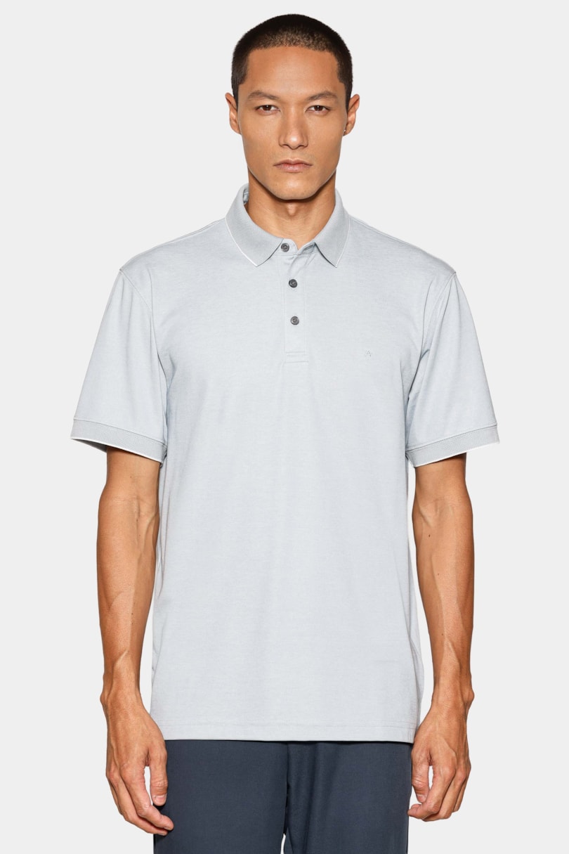 Polo Manga Curta Interlock Tech Mineral