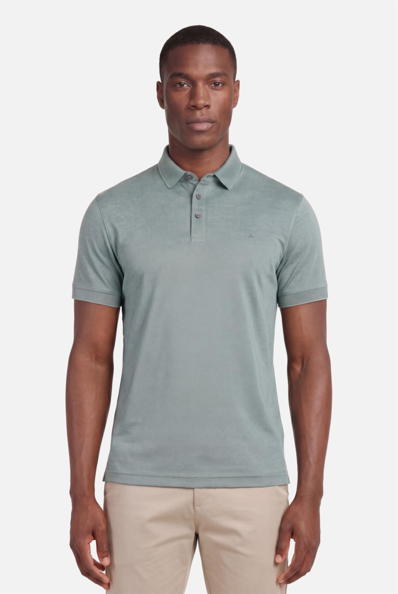Polo Manga Curta Interlock Tech Verde Oliva