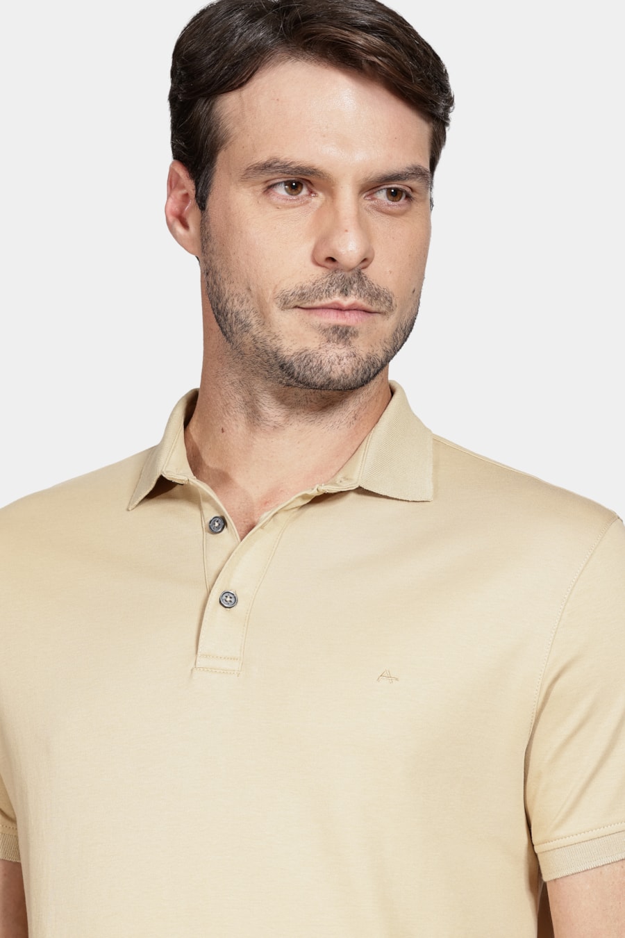 Polo Manga Curta Liquid Cotton Amarelo Dente Leão — foto 3 de 4