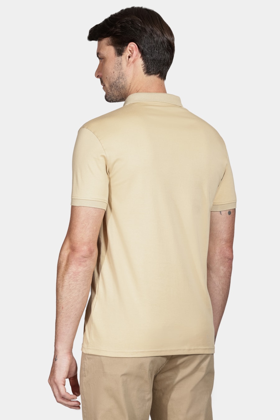 Polo Manga Curta Liquid Cotton Amarelo Dente Leão — foto 4 de 4