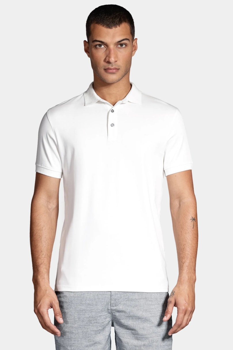 Polo Manga Curta Liquid Cotton Branco