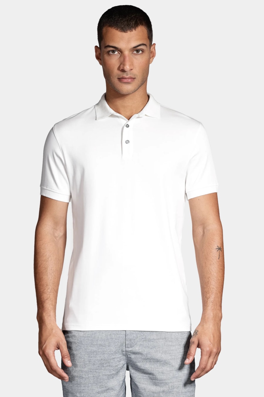 Polo Manga Curta Liquid Cotton Branco — foto 1 de 5