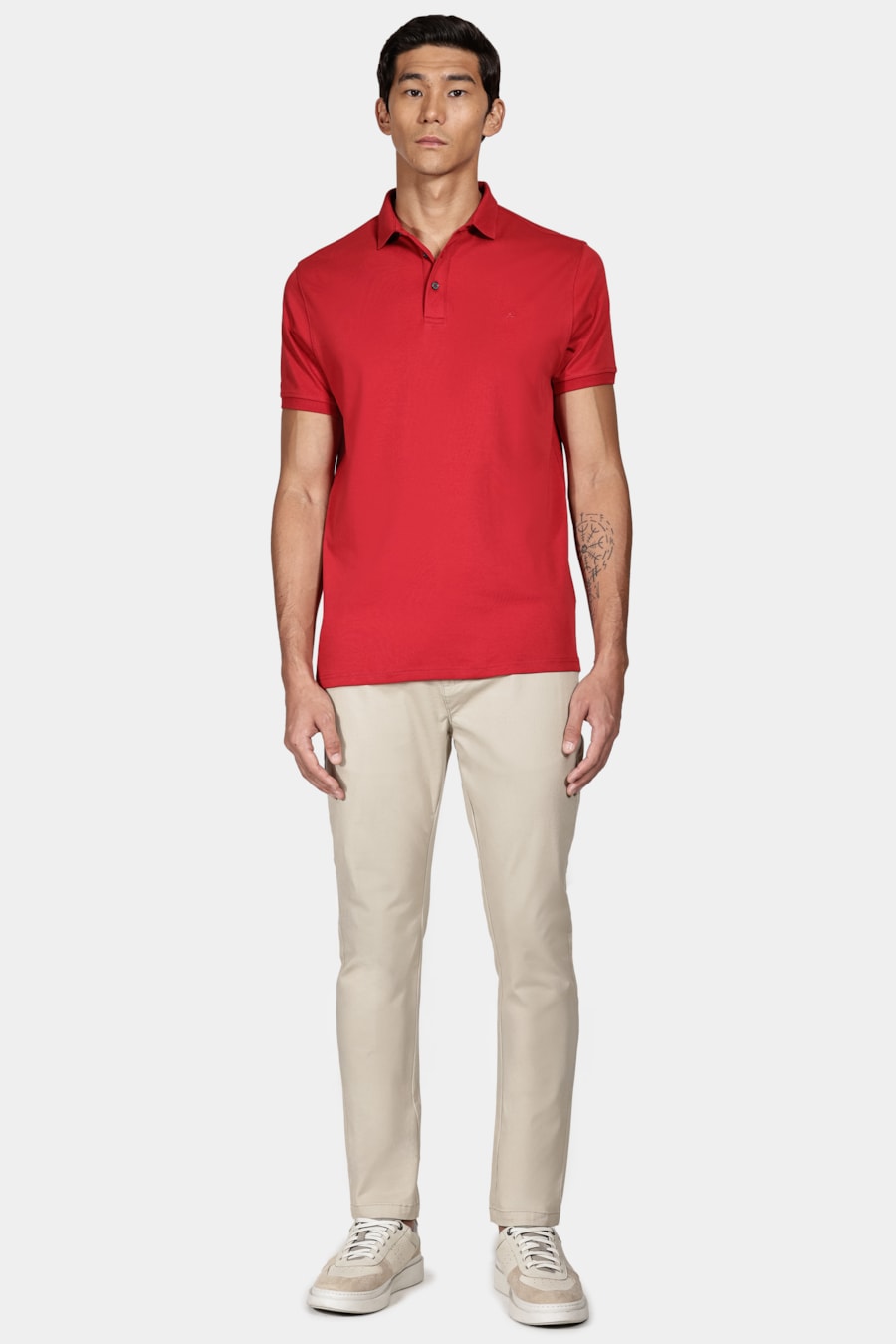 Polo Manga Curta Liquid Cotton Vermelho Carmim — foto 2 de 5