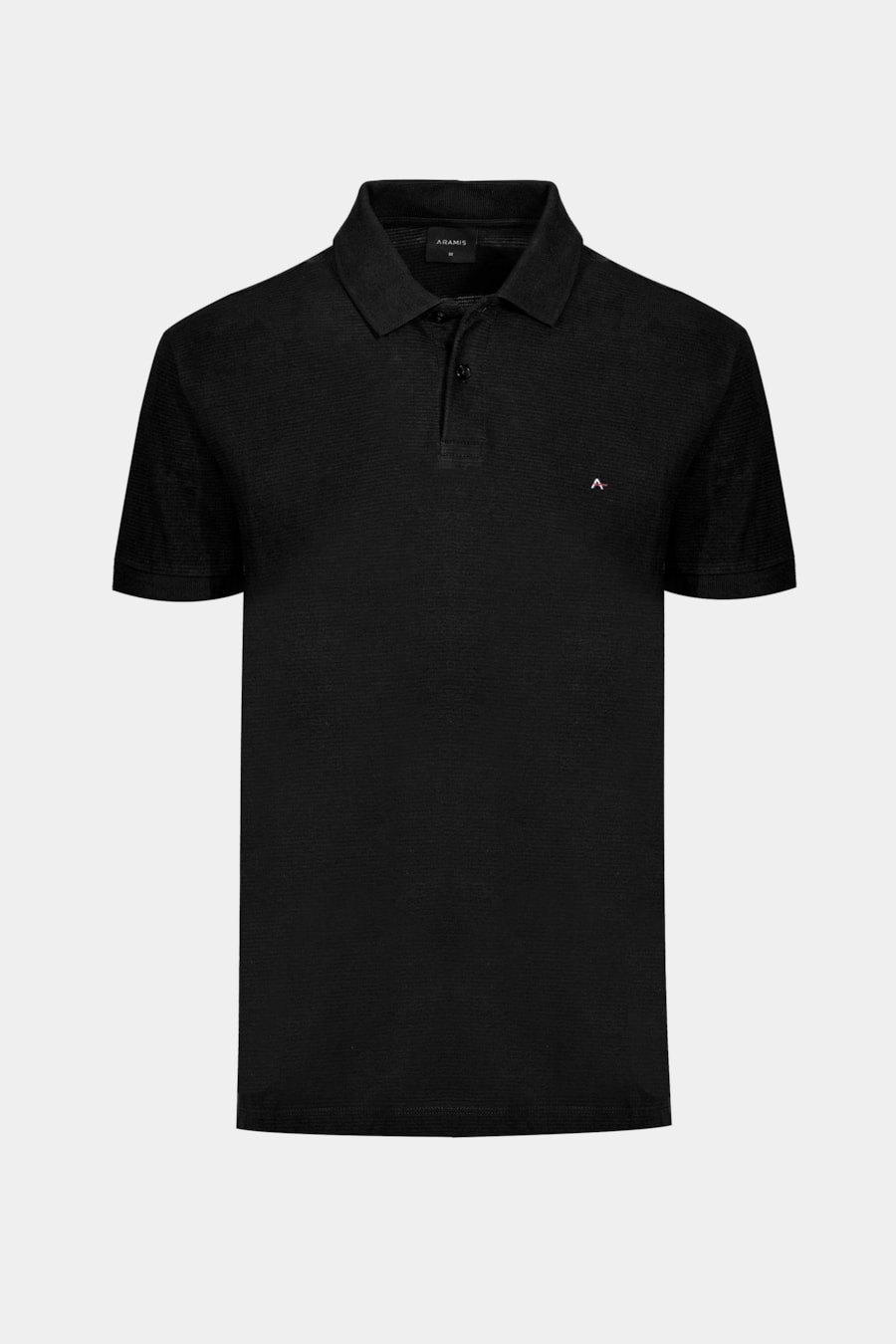 Polo Manga Curta Listrada Jacquard Preto — foto 5 de 5