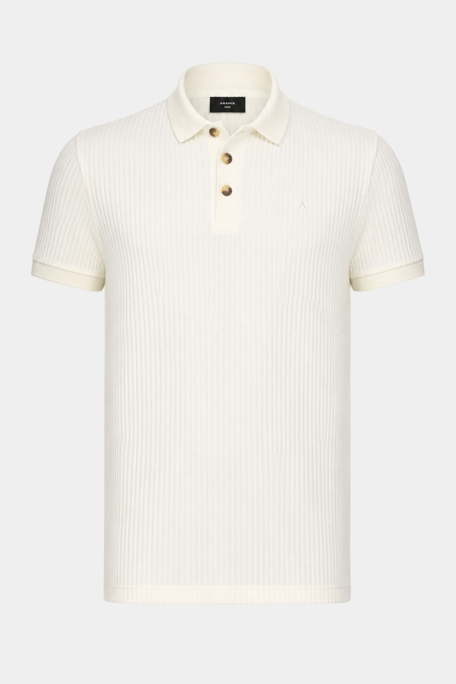 Polo Manga Curta Malha Texturizada Off White — foto 5 de 6