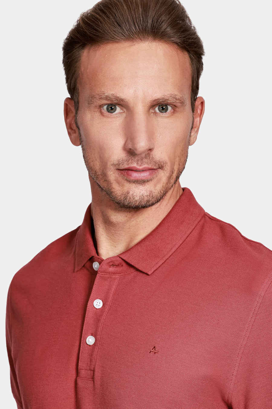 Polo Manga Curta Piquet Básica Vermelho Maca — foto 3 de 4