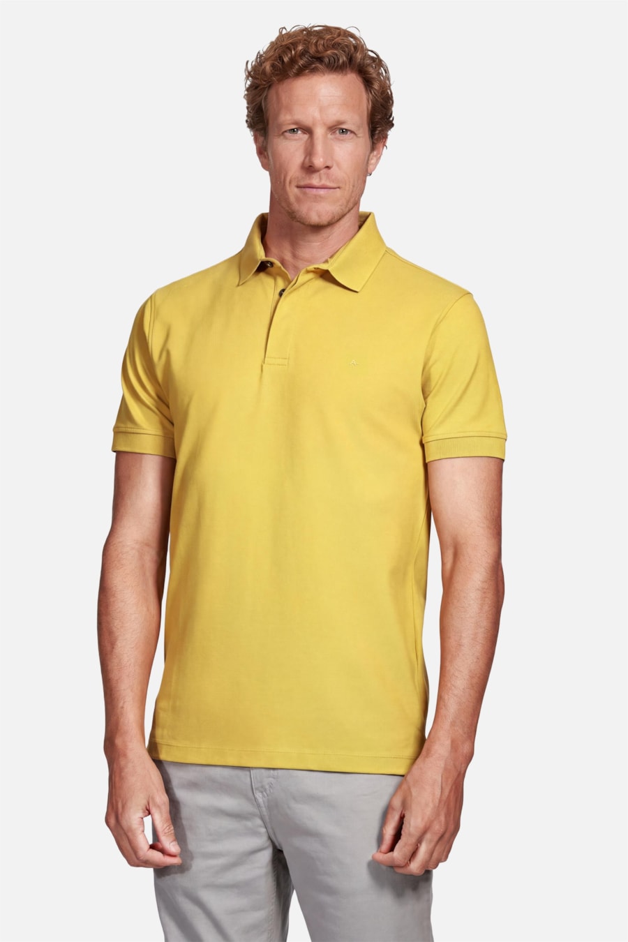 Polo Manga Curta Piquet Color Fix Amarelo Mostarda — foto 1 de 4