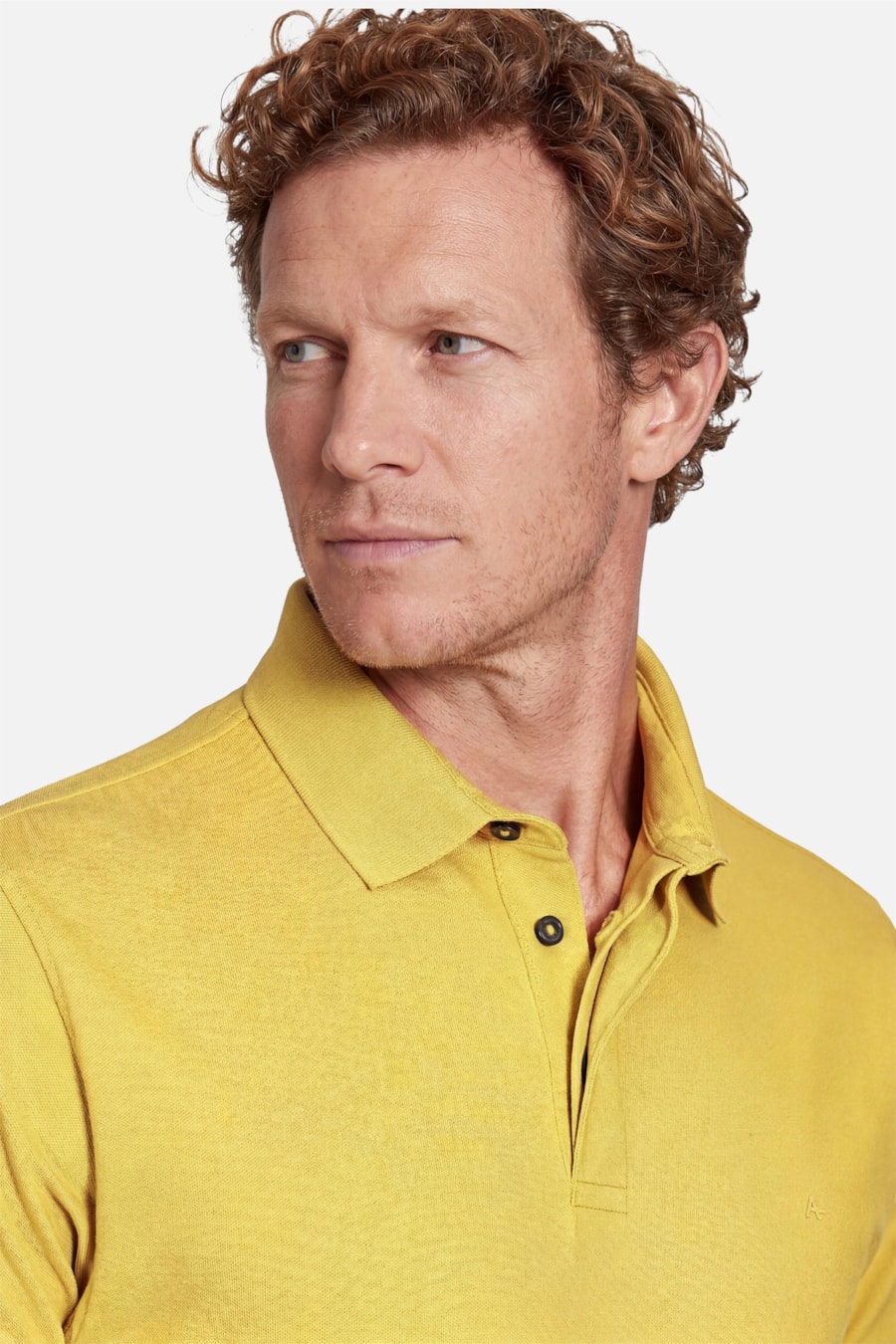 Polo Manga Curta Piquet Color Fix Amarelo Mostarda — foto 3 de 4