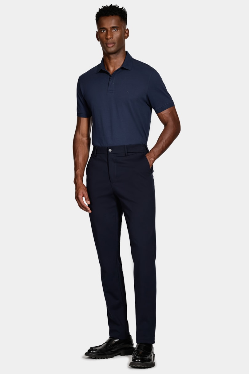 Polo Manga Curta Piquet Color Fix Navy