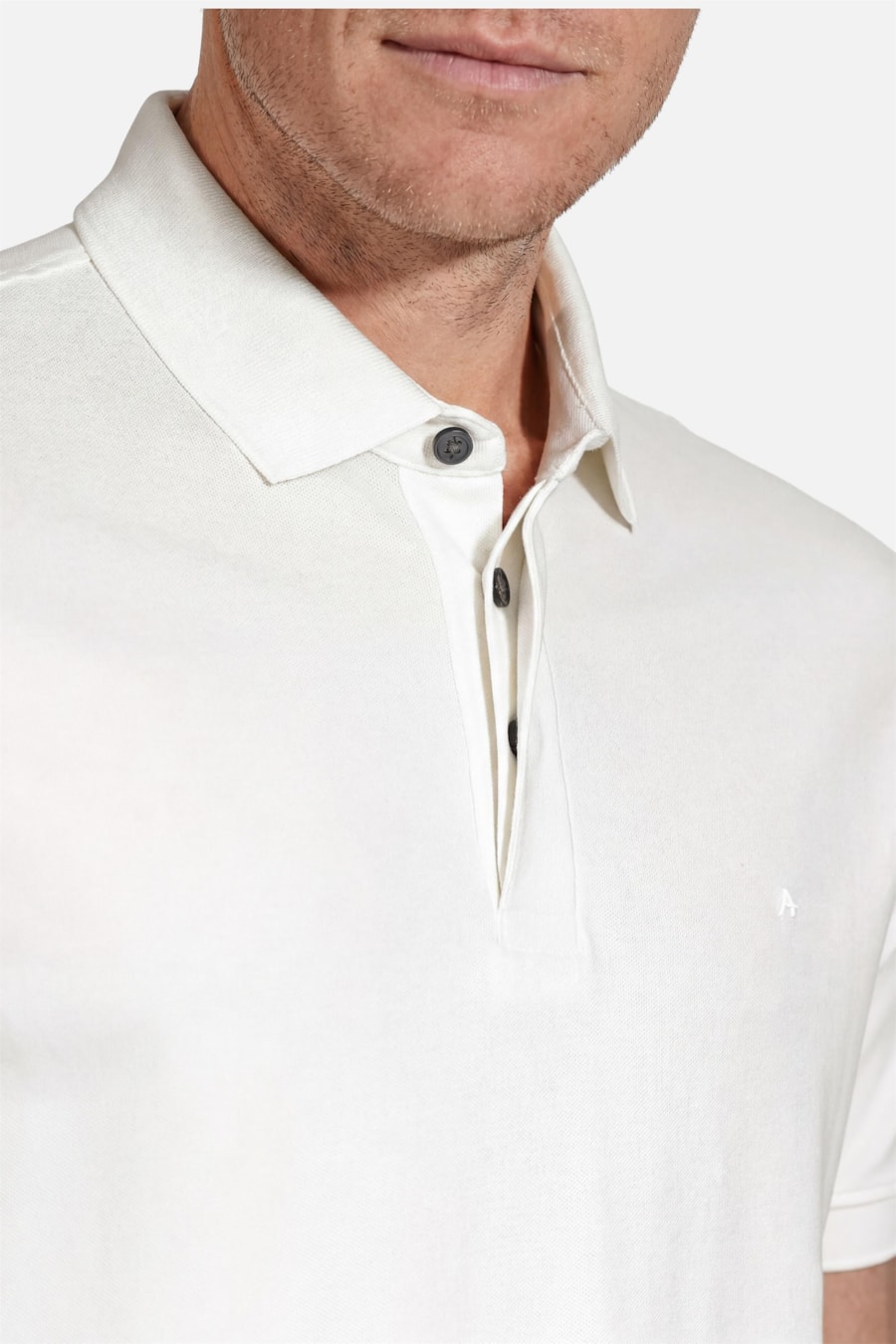 Polo Manga Curta Piquet Color Fix Off White — foto 4 de 7