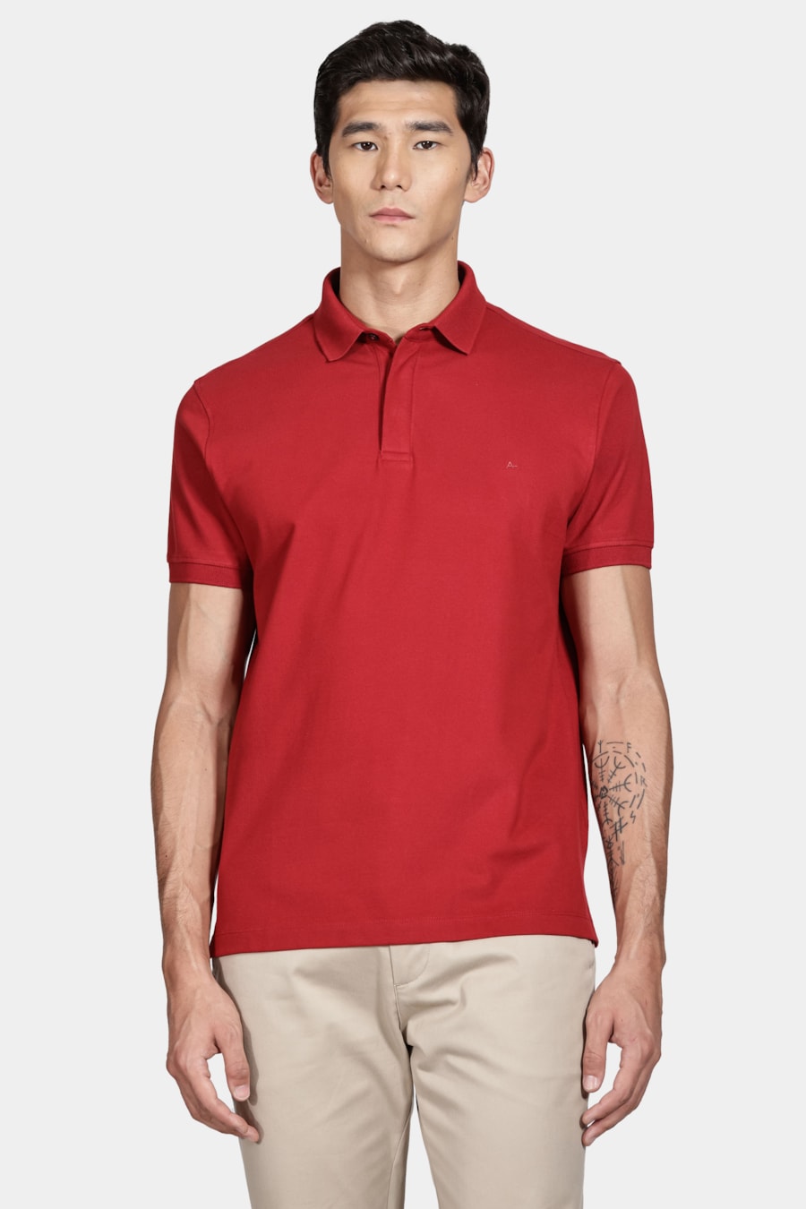 Polo Manga Curta Piquet Color Fix Vermelho Carmim — foto 1 de 4