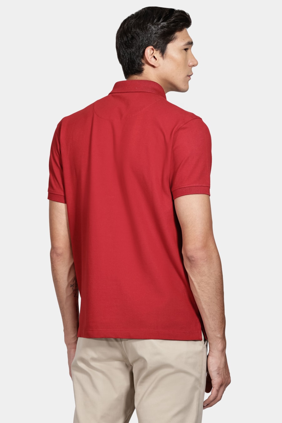 Polo Manga Curta Piquet Color Fix Vermelho Carmim — foto 4 de 4