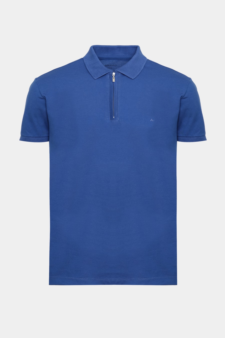 Polo Manga Curta Piquet Com Zíper Azul Royal — foto 5 de 5