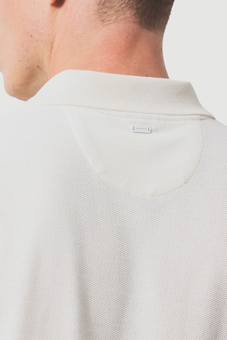 Polo Manga Curta Piquet Favo Off White — foto 4 de 6