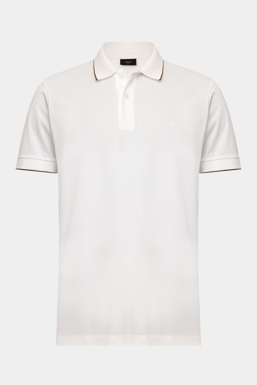 Polo Manga Curta Piquet Friso Fino Gola Off White — foto 5 de 5
