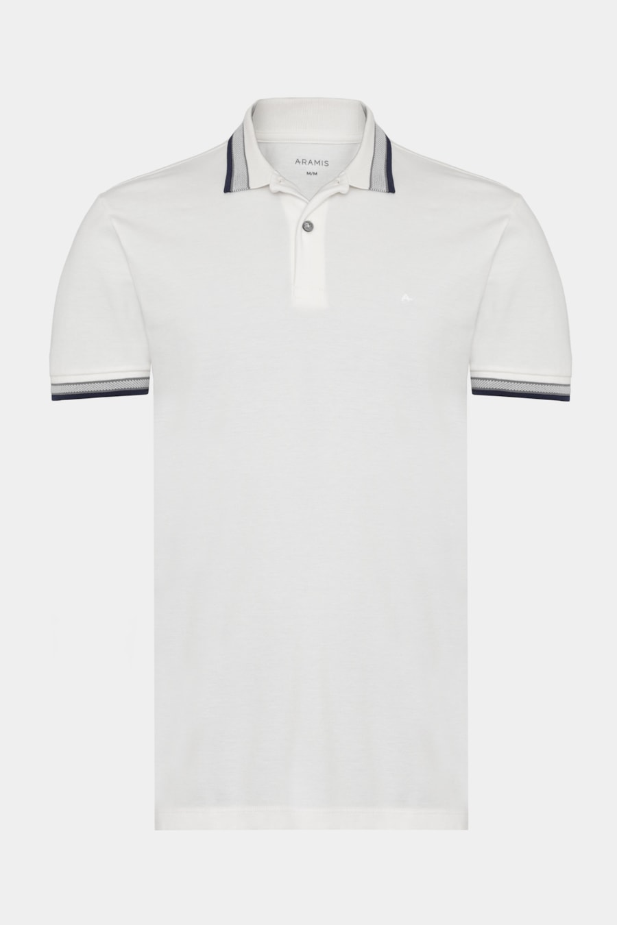 Polo Manga Curta Piquet Gola Com Frisos Off White — foto 5 de 5