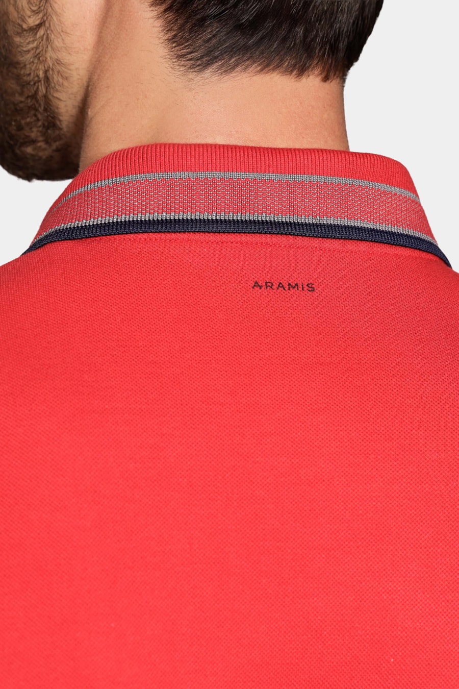 Polo Manga Curta Piquet Gola Com Frisos Vermelho — foto 4 de 7