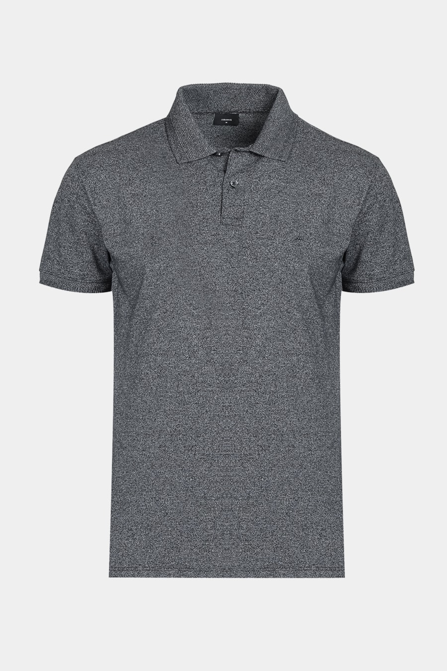Polo Manga Curta Piquet Gola Jacquard Preto — foto 5 de 5