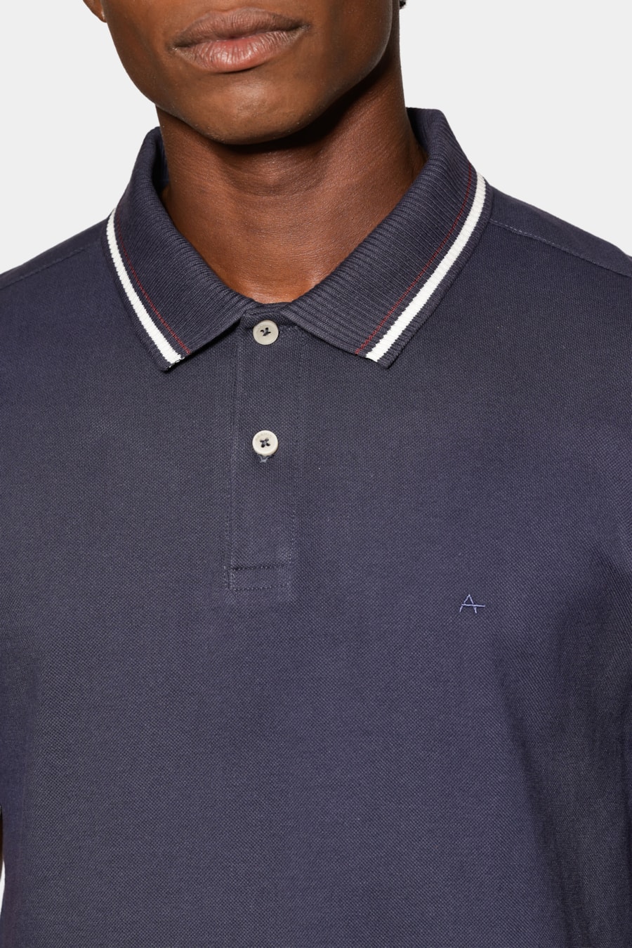 Polo Manga Curta Piquet Gola Navy Navy — foto 3 de 6