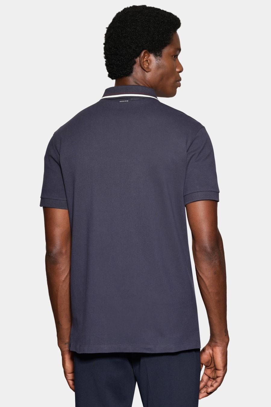 Polo Manga Curta Piquet Gola Navy Navy — foto 5 de 6