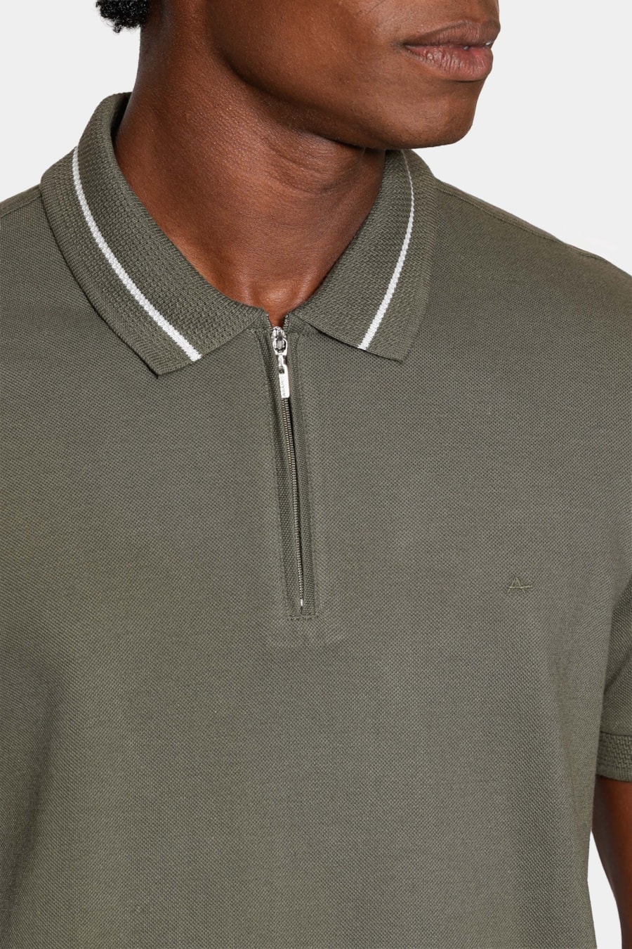 Polo Manga Curta Piquet Gola Textura Militar 117 — foto 3 de 5