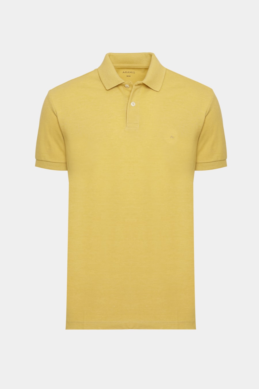 Polo Manga Curta Piquet Mescla Amarelo Mostarda