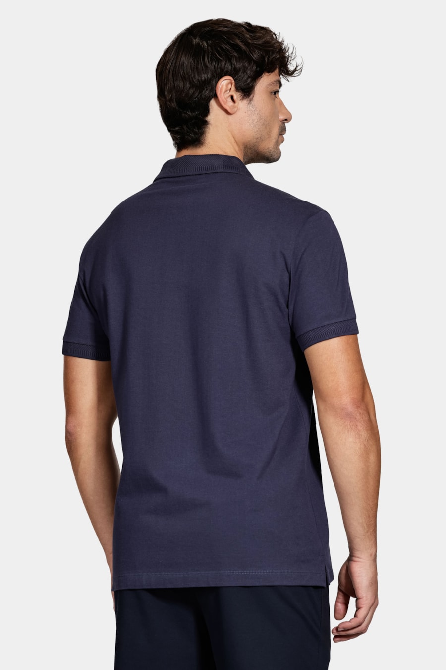 Polo Manga Curta Piquet Navy — foto 4 de 5