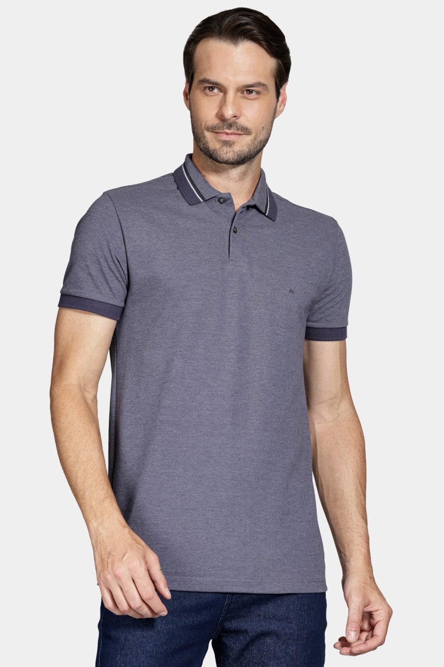 Polo Manga Curta Piquet Navy — foto 1 de 5