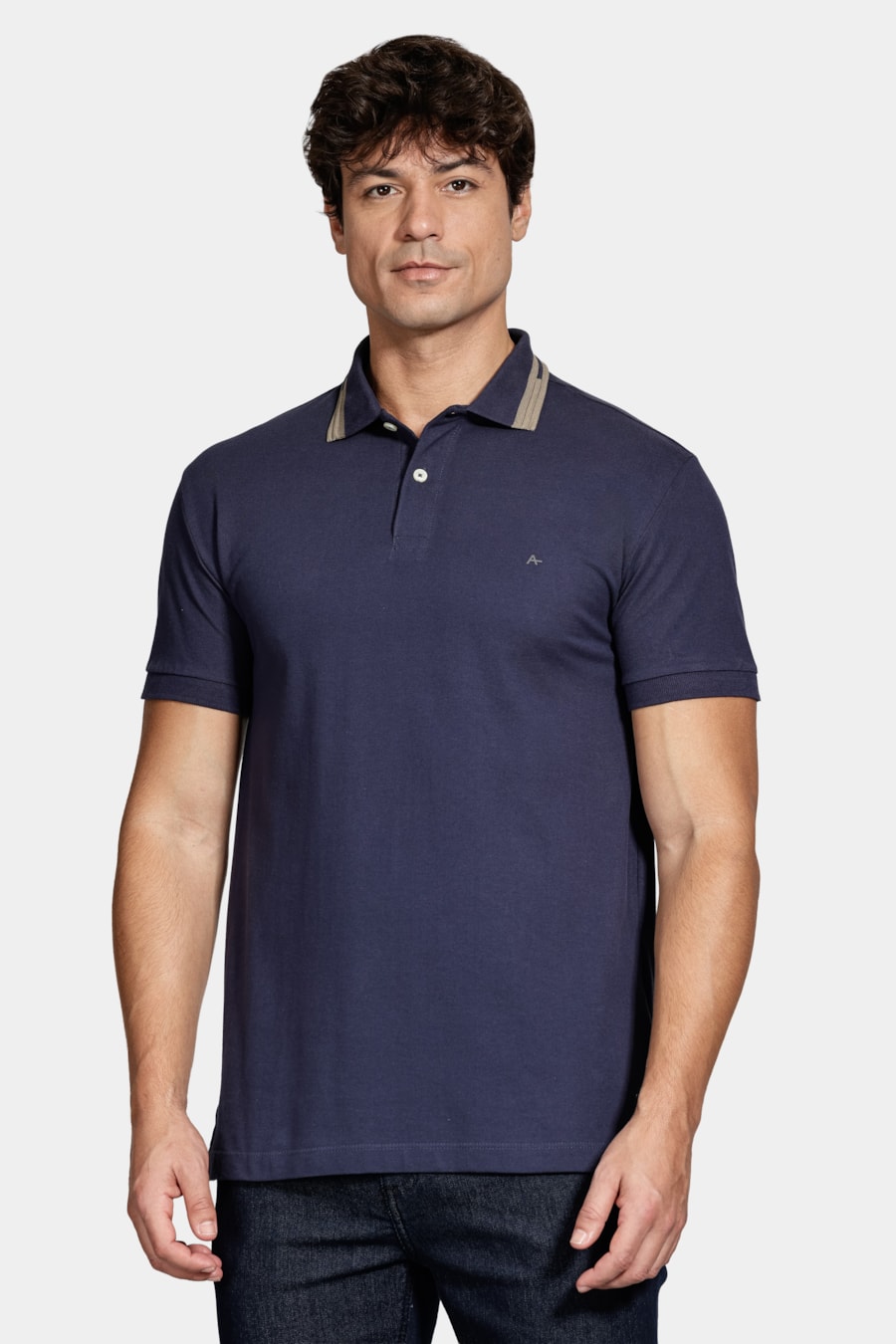 Polo Manga Curta Piquet Navy — foto 1 de 5