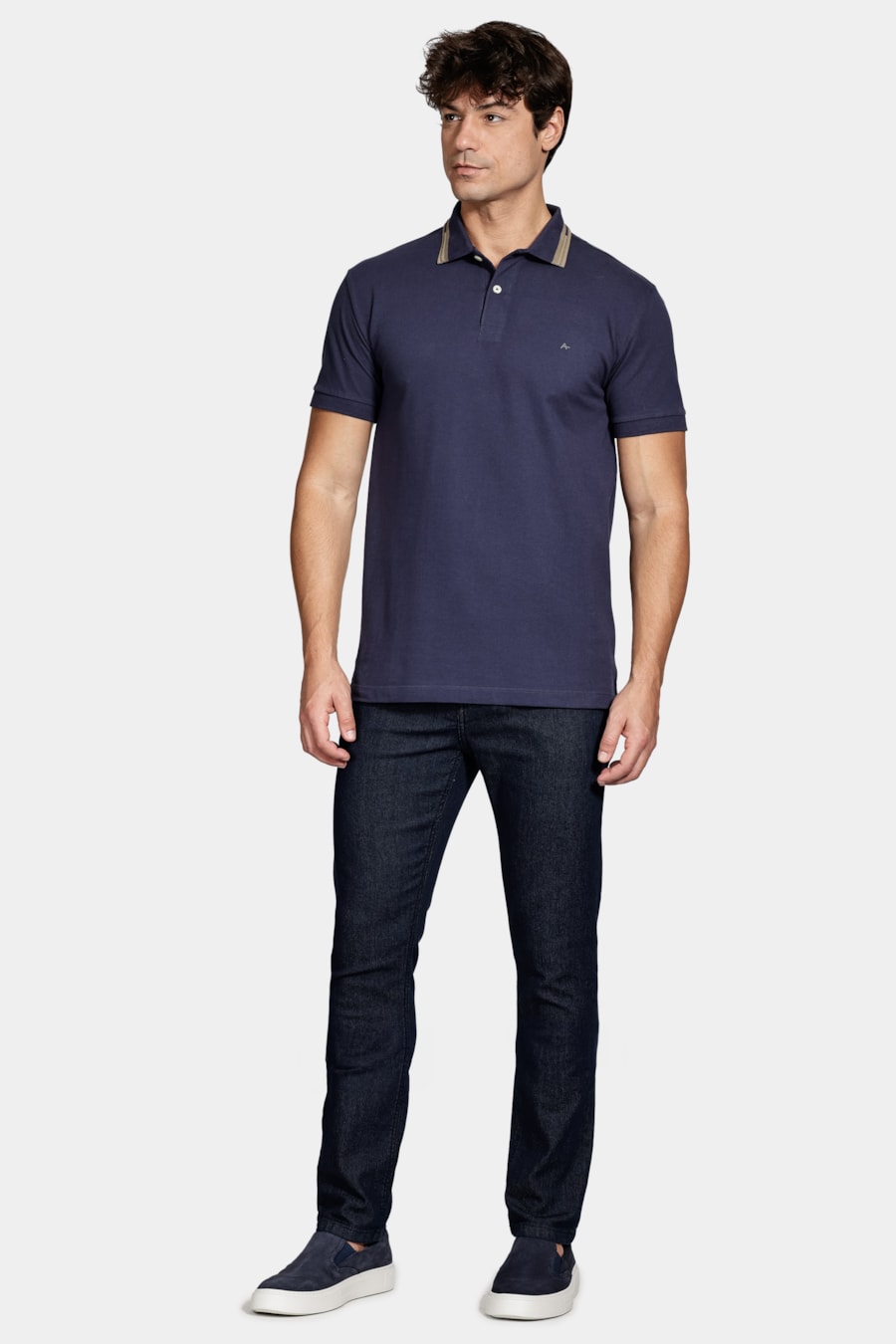 Polo Manga Curta Piquet Navy — foto 2 de 5