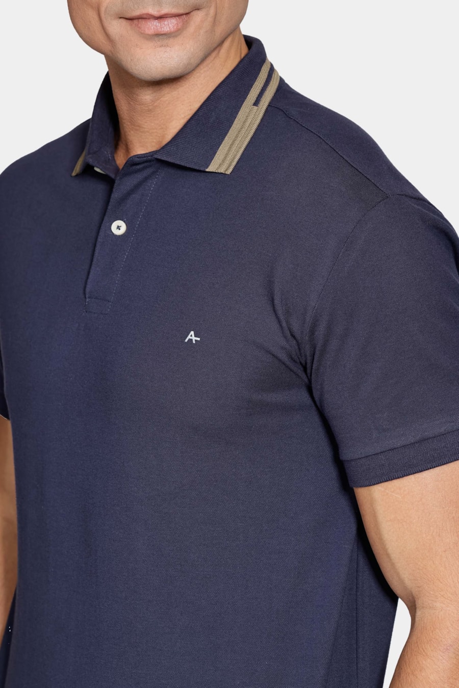 Polo Manga Curta Piquet Navy — foto 3 de 5