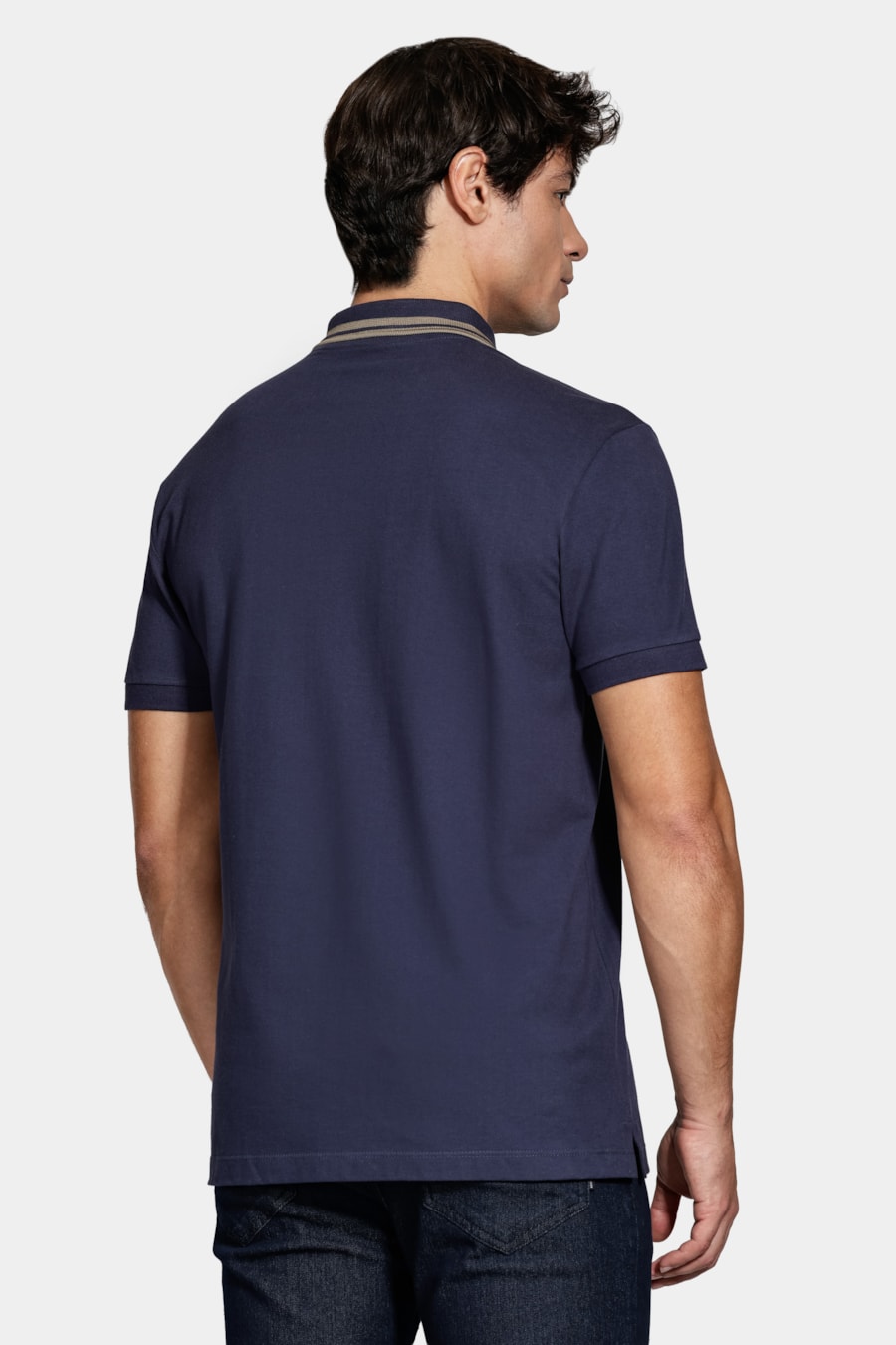 Polo Manga Curta Piquet Navy — foto 4 de 5