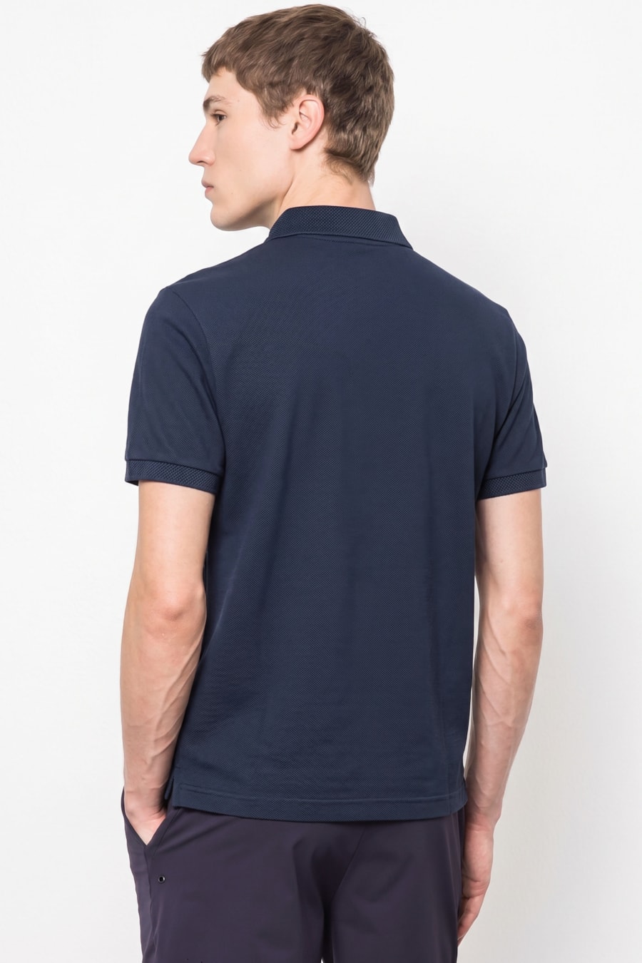 Polo Manga Curta Piquet Silk Tech Dark Navy — foto 4 de 5