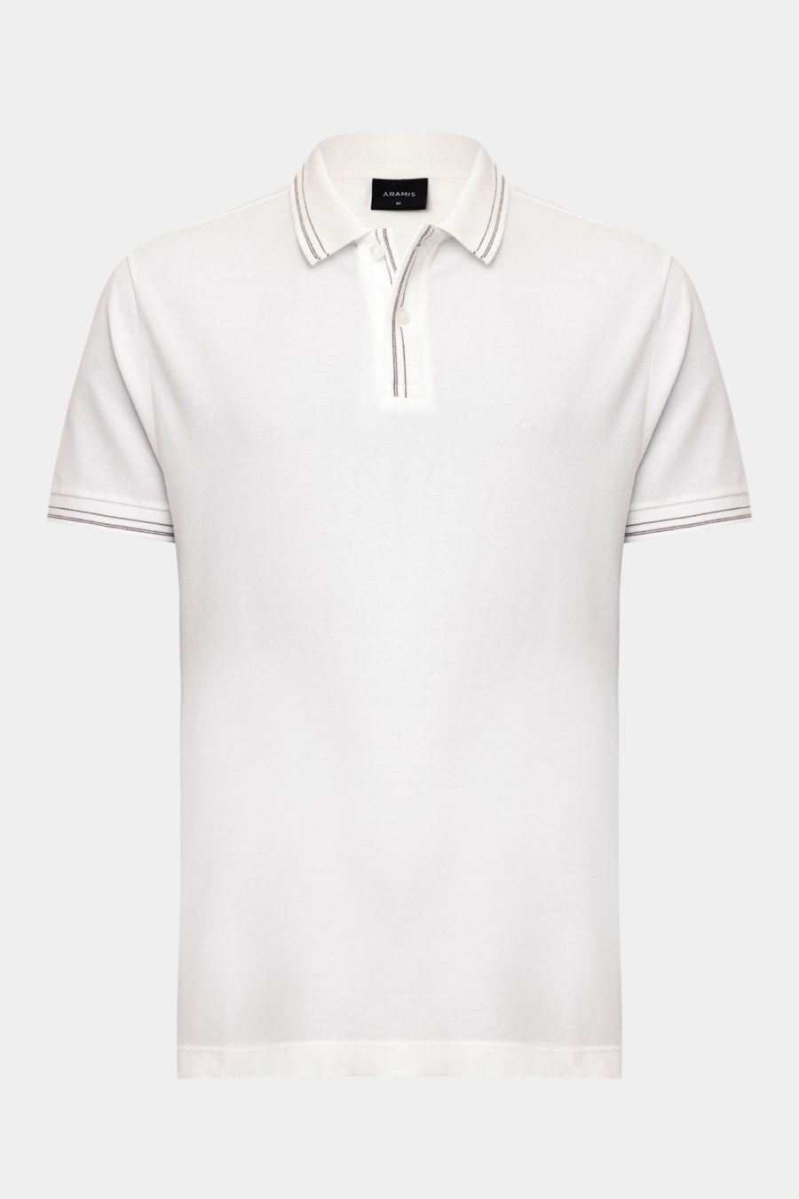 Polo Manga Curta Piquet Tres Frisos Off White — foto 5 de 5