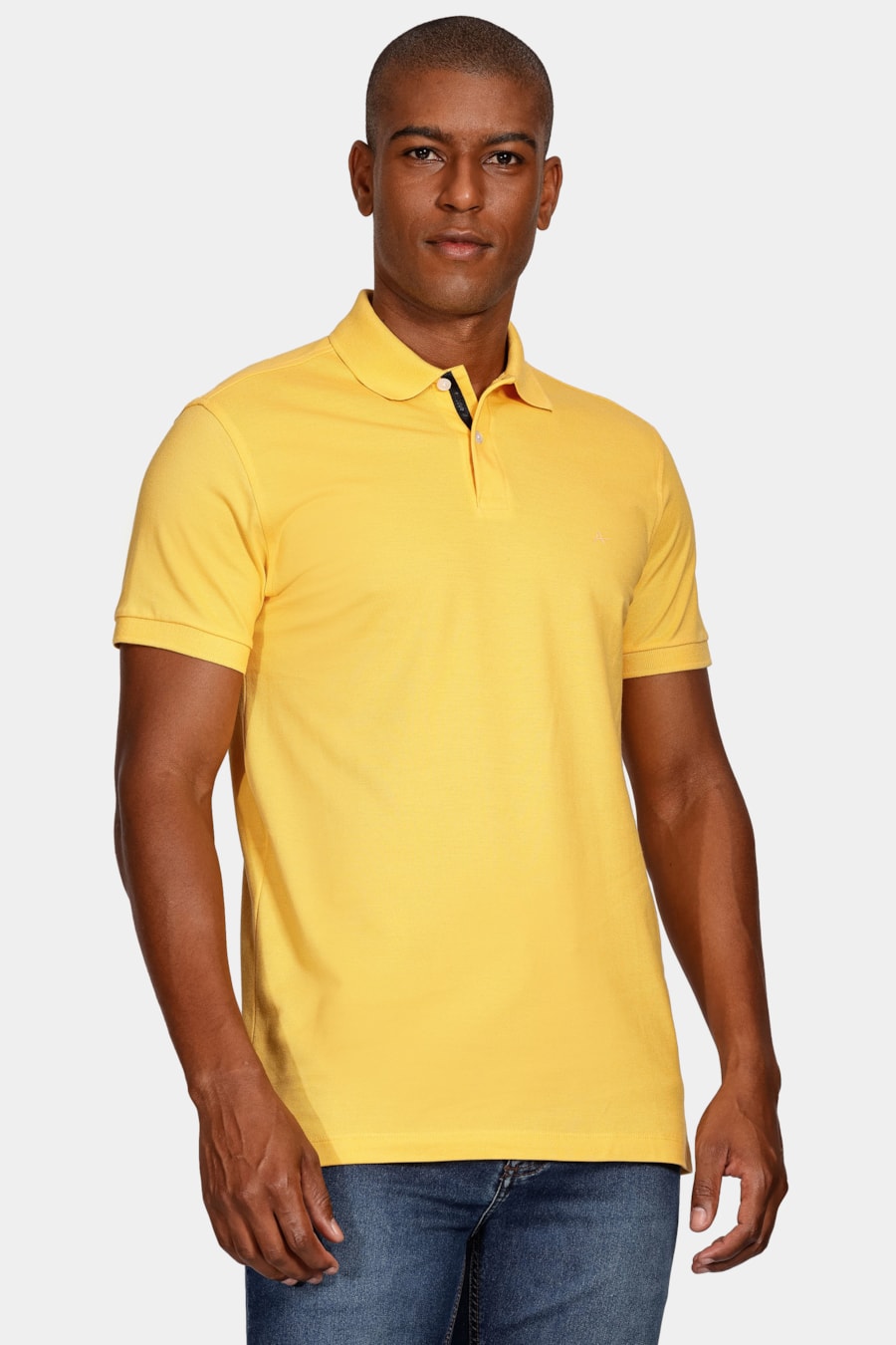 Polo Manga Curta Regular Amarelo Banana — foto 1 de 5