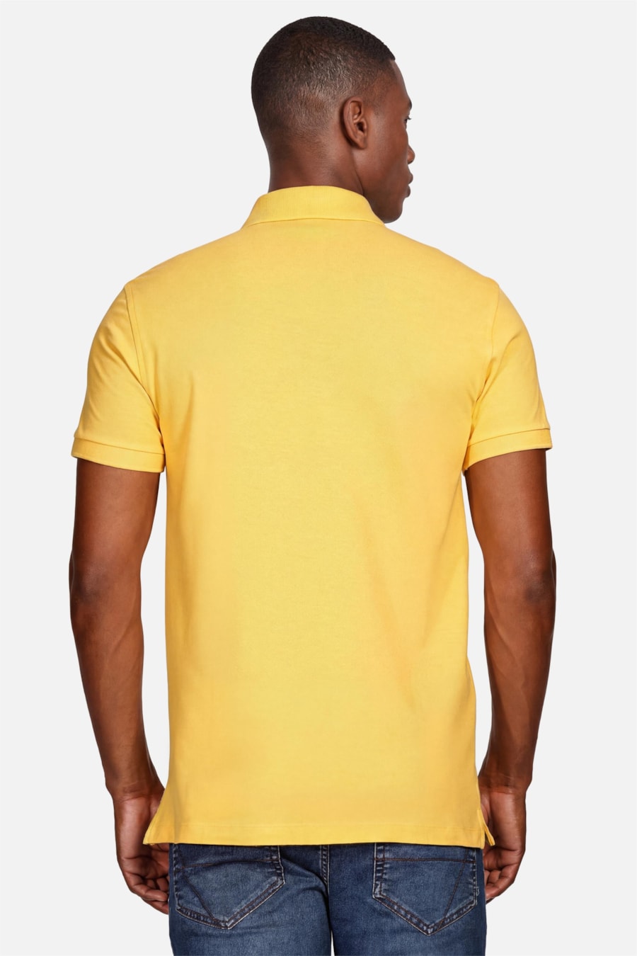Polo Manga Curta Regular Amarelo Banana — foto 4 de 5