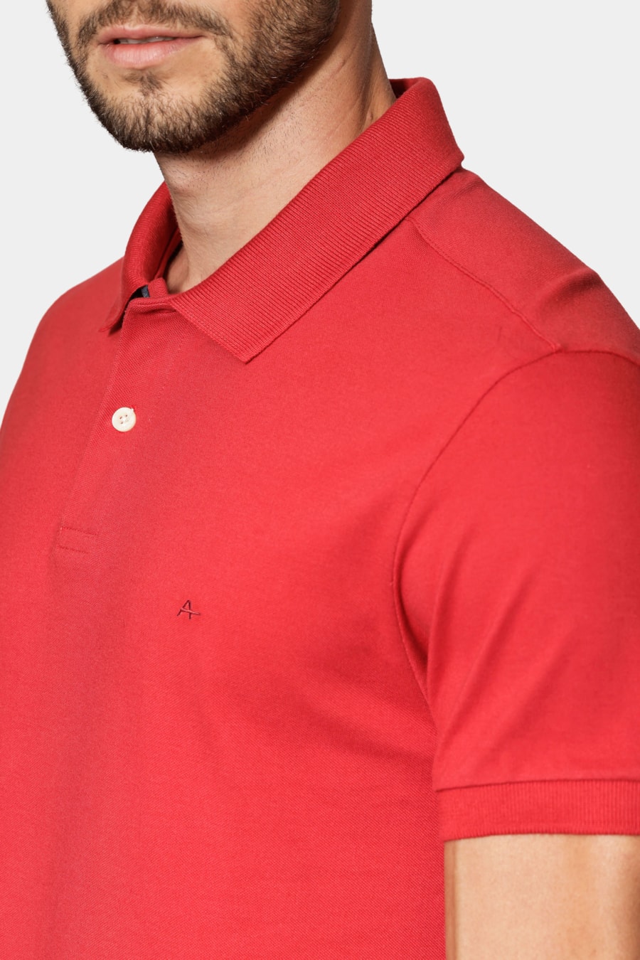 Polo Manga Curta Regular Piquet Vermelho — foto 3 de 6