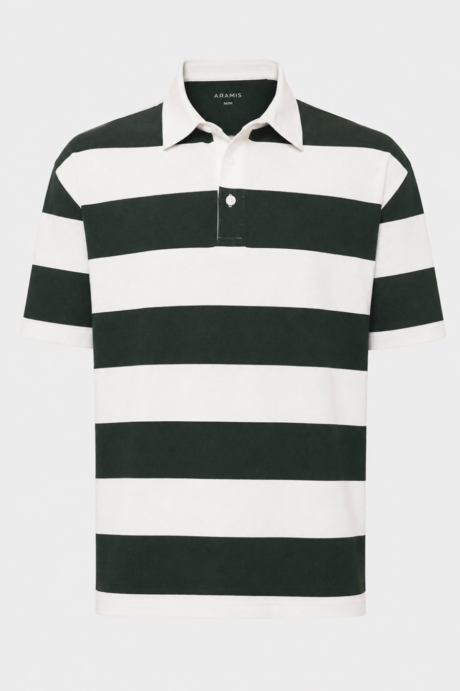 Polo Manga Curta Rugby Listrado Box Off White C/ Floresta 118 — foto 7 de 7