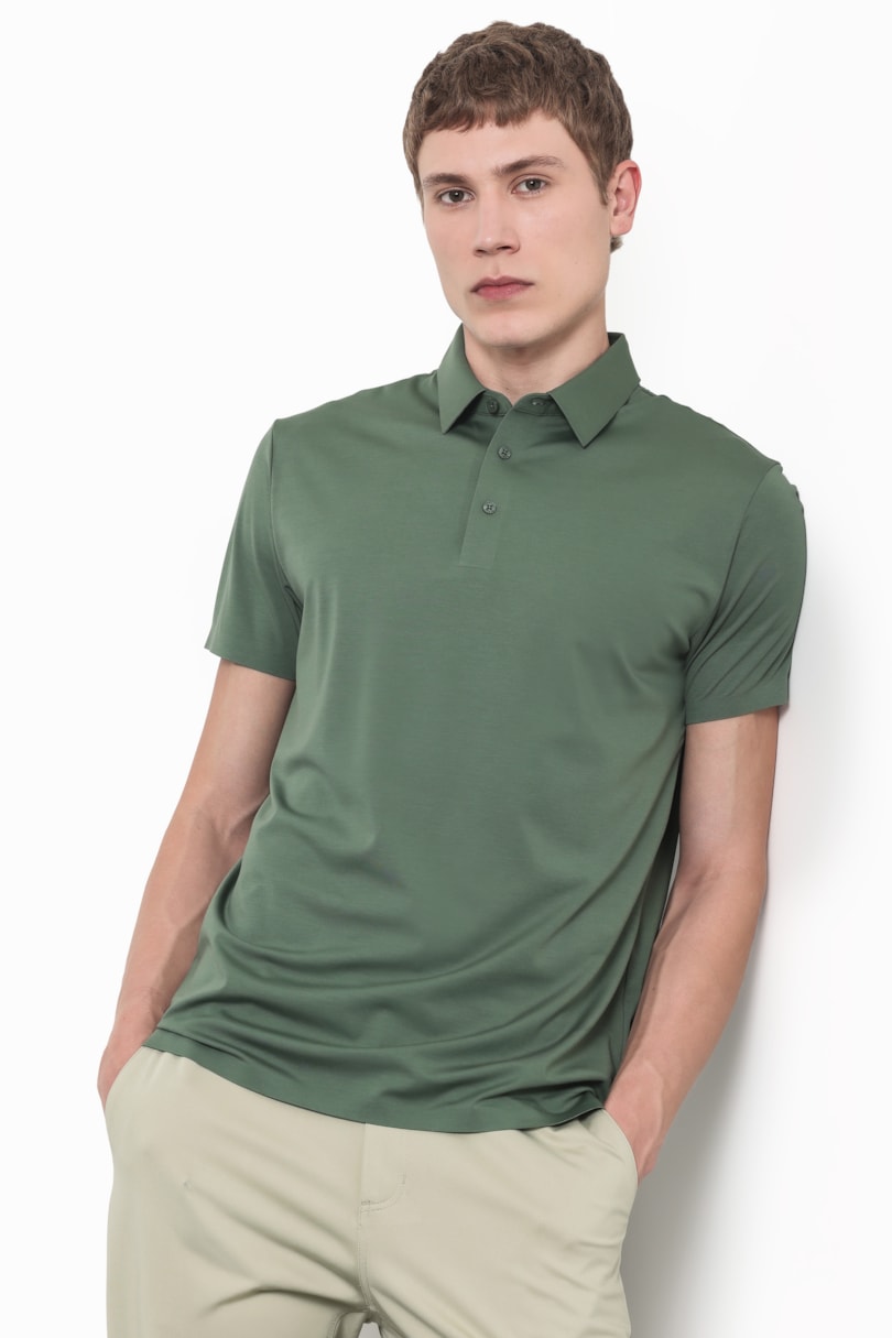 Polo Manga Curta Seamless Menta