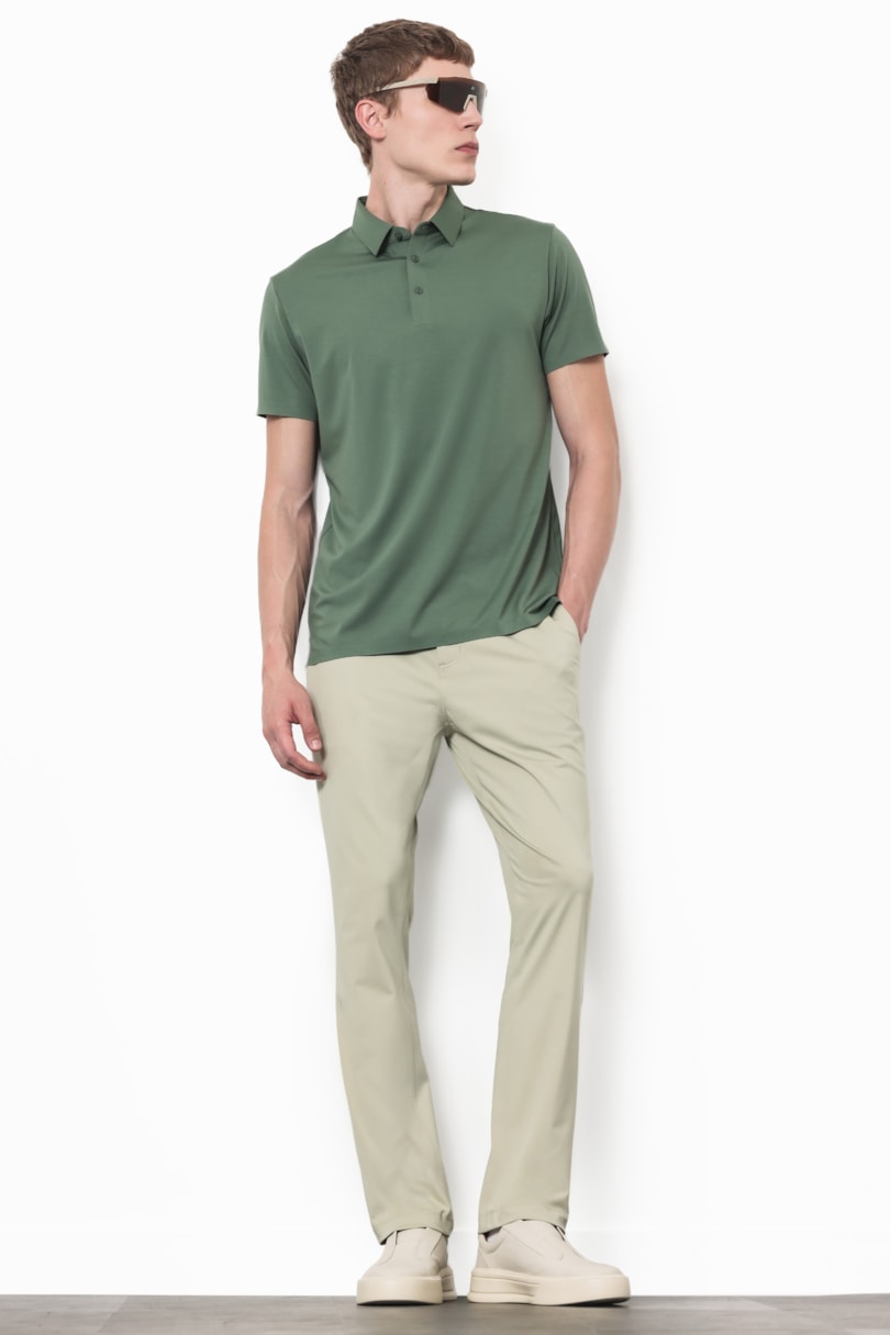 Polo Manga Curta Seamless Menta