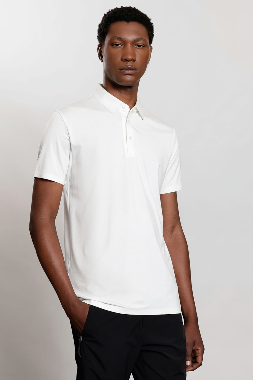 Polo Manga Curta Seamless Off White