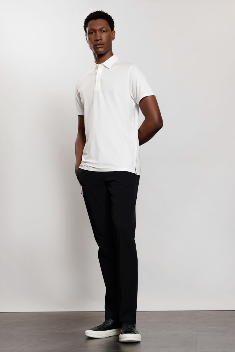 Polo Manga Curta Seamless Off White